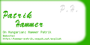 patrik hammer business card